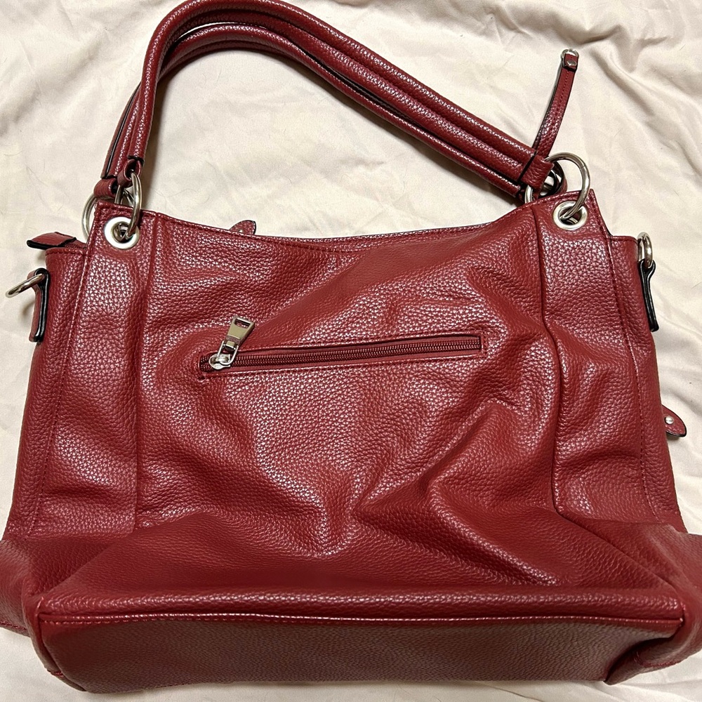 Black Rivet Red leather purse